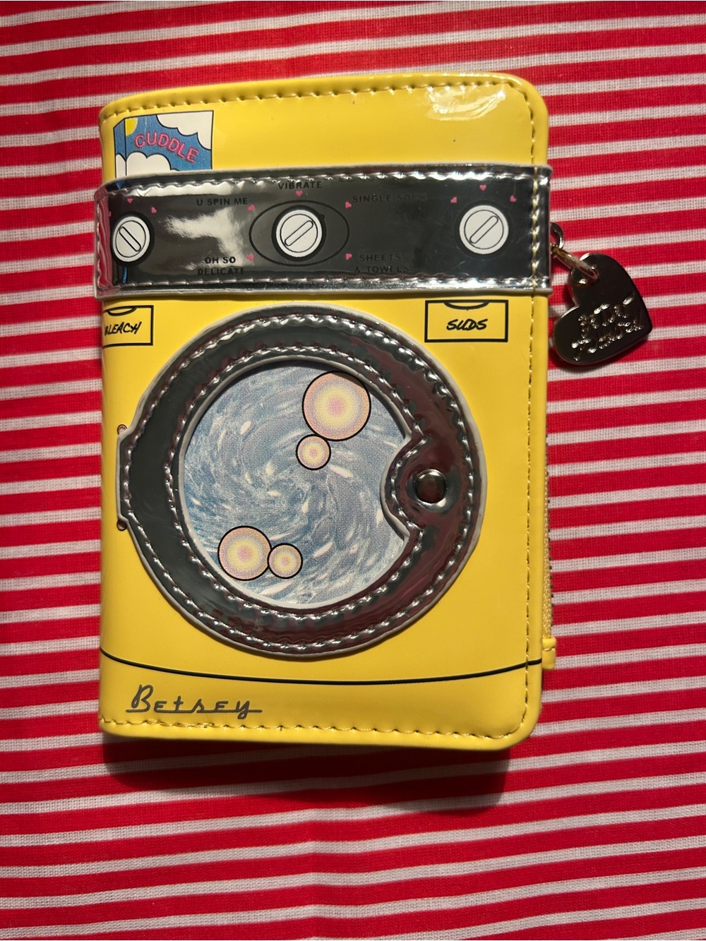 Betsey Johnson Yellow Washing Machine Wallet